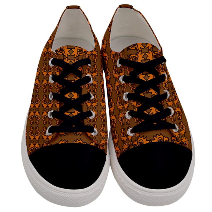 Inka Cultur Animal - Animals And Occult Religion Men s Low Top Canvas Sneakers