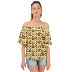 Inka Cultur Animal - Animals And Occult Religion Off Shoulder Short Sleeve Top by DinzDas