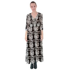 Inka Cultur Animal - Animals And Occult Religion Button Up Maxi Dress by DinzDas