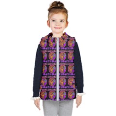 Inka Cultur Animal - Animals And Occult Religion Kids  Hooded Puffer Vest by DinzDas