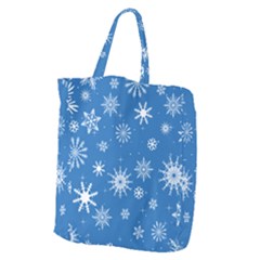 Winter Time And Snow Chaos Giant Grocery Tote by DinzDas