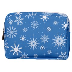Winter Time And Snow Chaos Make Up Pouch (medium) by DinzDas
