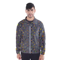 Abstract Flowers And Circle Men s Windbreaker by DinzDas