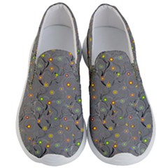 Abstract Flowers And Circle Men s Lightweight Slip Ons by DinzDas