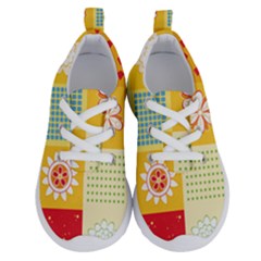 Abstract Flowers And Circle Running Shoes by DinzDas