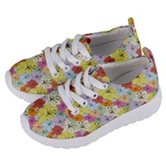 Abstract Flowers And Circle Kids  Lightweight Sports Shoes