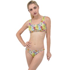 Abstract Flowers And Circle The Little Details Bikini Set by DinzDas
