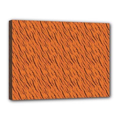 Animal Skin - Lion And Orange Skinnes Animals - Savannah And Africa Canvas 16  X 12  (stretched) by DinzDas