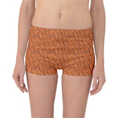Animal Skin - Lion And Orange Skinnes Animals - Savannah And Africa Boyleg Bikini Bottoms by DinzDas