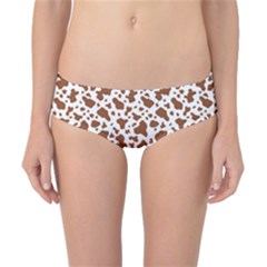 Animal Skin - Brown Cows Are Funny And Brown And White Classic Bikini Bottoms by DinzDas