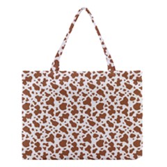 Animal Skin - Brown Cows Are Funny And Brown And White Medium Tote Bag by DinzDas