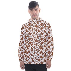 Animal Skin - Brown Cows Are Funny And Brown And White Men s Front Pocket Pullover Windbreaker by DinzDas