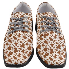 Animal Skin - Brown Cows Are Funny And Brown And White Women Heeled Oxford Shoes by DinzDas