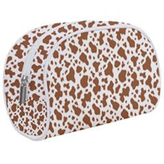 Animal Skin - Brown Cows Are Funny And Brown And White Makeup Case (medium) by DinzDas