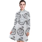 Monster Party - Hot Sexy Monster Demon With Ugly Little Monsters Long Sleeve Chiffon Shirt Dress