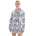Monster Party - Hot Sexy Monster Demon With Ugly Little Monsters Women s Long Sleeve Casual Dress