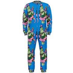 Monster And Cute Monsters Fight With Snake And Cyclops Onepiece Jumpsuit (men)  by DinzDas