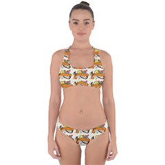 Love And Flowers And Peace Fo All Hippies Cross Back Hipster Bikini Set by DinzDas