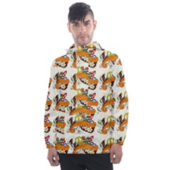 Love And Flowers And Peace Fo All Hippies Men s Front Pocket Pullover Windbreaker by DinzDas