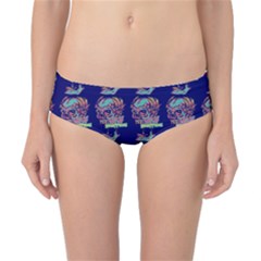 Jaw Dropping Horror Hippie Skull Classic Bikini Bottoms by DinzDas