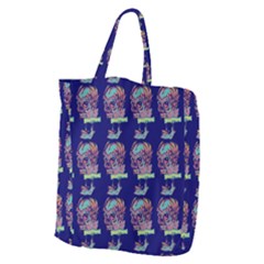 Jaw Dropping Horror Hippie Skull Giant Grocery Tote by DinzDas