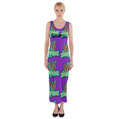 Jaw Dropping Comic Big Bang Poof Fitted Maxi Dress by DinzDas