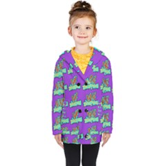 Jaw Dropping Comic Big Bang Poof Kids  Double Breasted Button Coat by DinzDas