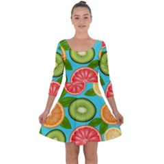 Fruit Love Quarter Sleeve Skater Dress by designsbymallika