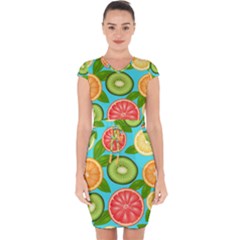Fruit Love Capsleeve Drawstring Dress  by designsbymallika