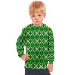 St Patricks Pattern Kids  Hooded Pullover by designsbymallika