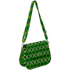 St Patricks Pattern Saddle Handbag by designsbymallika