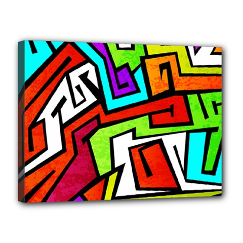 Graffitti Pattern Canvas 16  X 12  (stretched) by designsbymallika