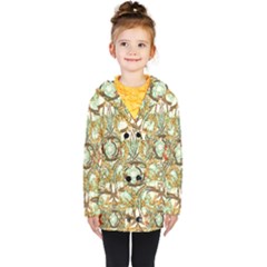 Multicolored Modern Collage Print Kids  Double Breasted Button Coat by dflcprintsclothing
