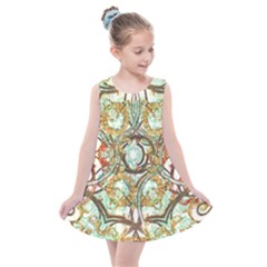 Multicolored Modern Collage Print Kids  Summer Dress by dflcprintsclothing