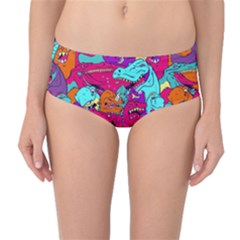 Dinos Mid-waist Bikini Bottoms by Sobalvarro