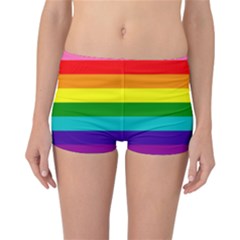 Original 8 Stripes Lgbt Pride Rainbow Flag Reversible Boyleg Bikini Bottoms by yoursparklingshop