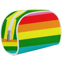Original 8 Stripes Lgbt Pride Rainbow Flag Makeup Case (large) by yoursparklingshop