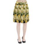 Yellow Roses Pleated Skirt