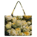 Yellow Roses Zipper Medium Tote Bag