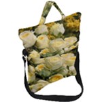 Yellow Roses Fold Over Handle Tote Bag
