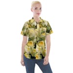 Yellow Roses Women s Short Sleeve Pocket Shirt