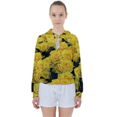 Yellow Roses Women s Tie Up Sweat by Sparkle