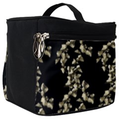 Dark Botanical Motif Pattern Make Up Travel Bag (big) by dflcprintsclothing