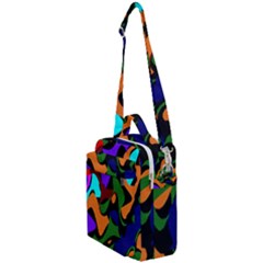 Trippy Paint Splash, Asymmetric Dotted Camo In Saturated Colors Crossbody Day Bag by Casemiro