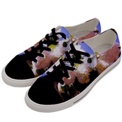 Pink Snowball Branch Men s Low Top Canvas Sneakers by okhismakingart