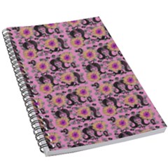 60s Girl Floral Pink 5 5  X 8 5  Notebook by snowwhitegirl