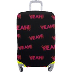 Yeah Word Motif Print Pattern Luggage Cover (large) by dflcprintsclothing