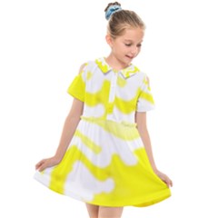Golden Yellow Rose Kids  Short Sleeve Shirt Dress by Janetaudreywilson