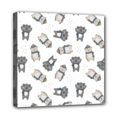 Cute Seamless Pattern With Koala Panda Bear Mini Canvas 8  X 8  (stretched) by Amaryn4rt