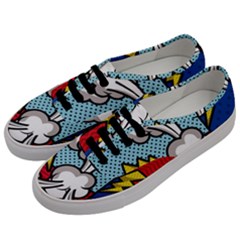Rays Smoke Pop Art Style Vector Illustration Men s Classic Low Top Sneakers by Amaryn4rt